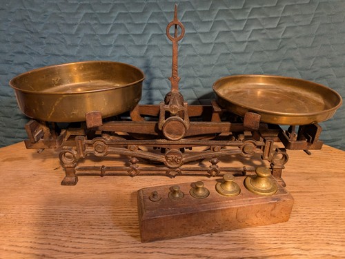 Antike balkenwaage patina - antike,